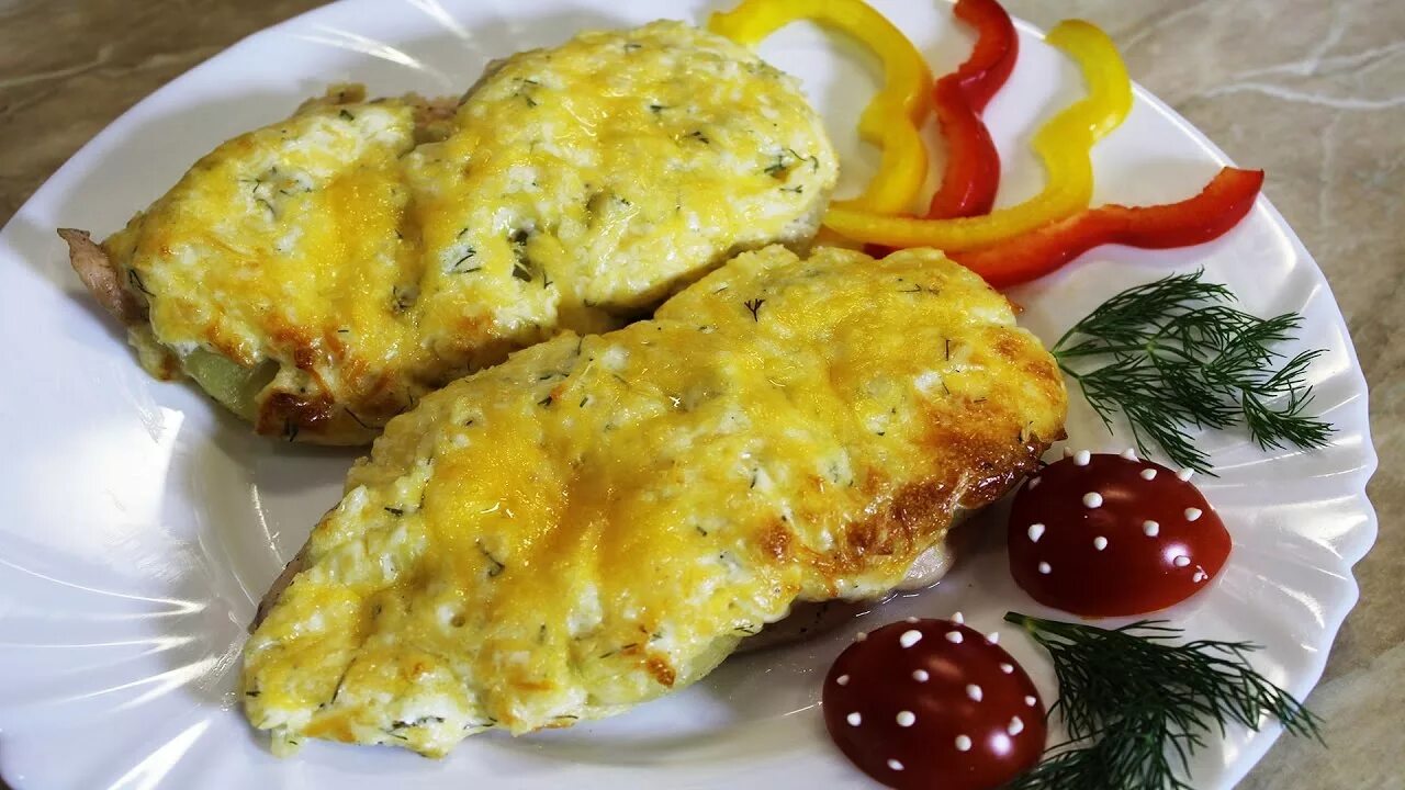 Отбивные с сыром рецепт с фото Куриная отбивная с ананасом и сыром - YouTube