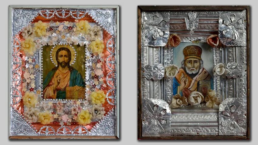 Оценка икон по фото онлайн бесплатно саратов Why were these Soviet icons made out of wrappers & pioneer ties? (PHOTOS) - Russ
