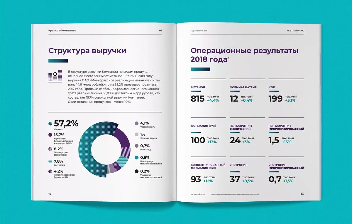 Отчет по дизайн проекту Годовой отчет компании "Метафракс". 2018 год