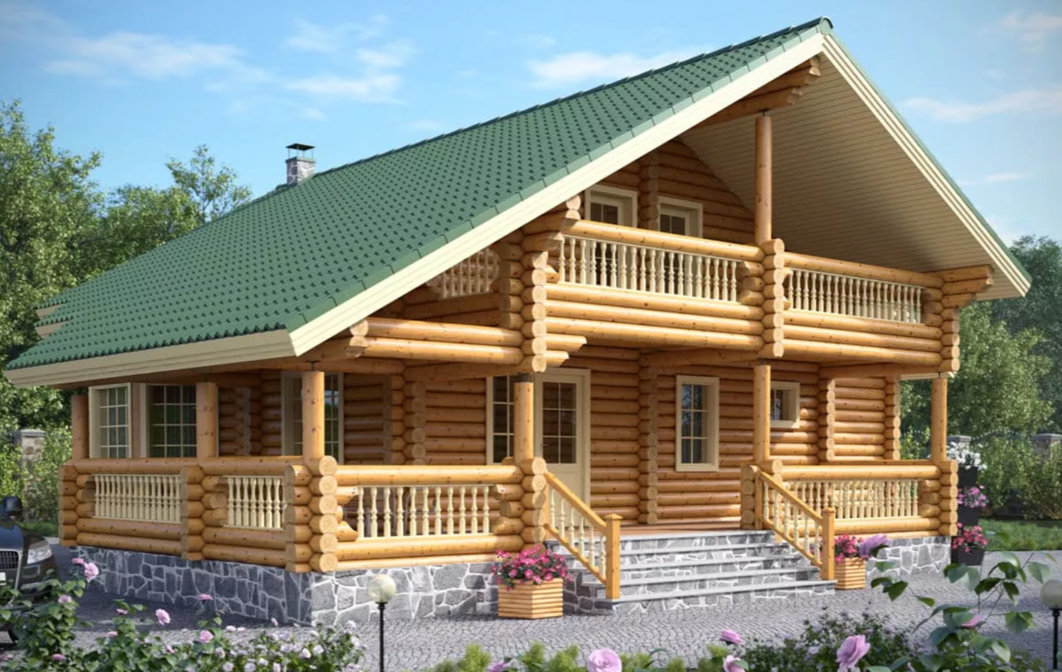 Оцилиндрованные дома проекты фото Продаю участок 7.5сот. ул. Большие Вязы, 9, Смоленск, Смоленская область - база 