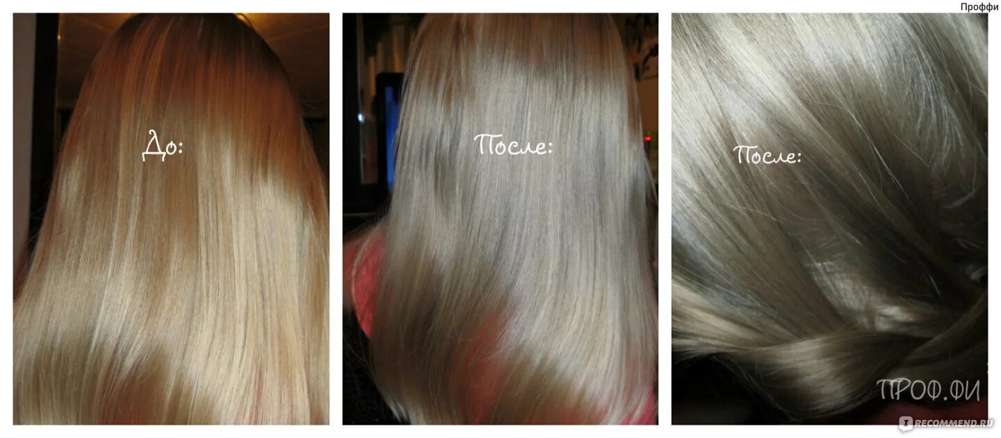 Оттеночный шампунь до и после фото Оттеночный шампунь CONCEPT Blond Explosion Anti-yellow effect для нейтрализации 