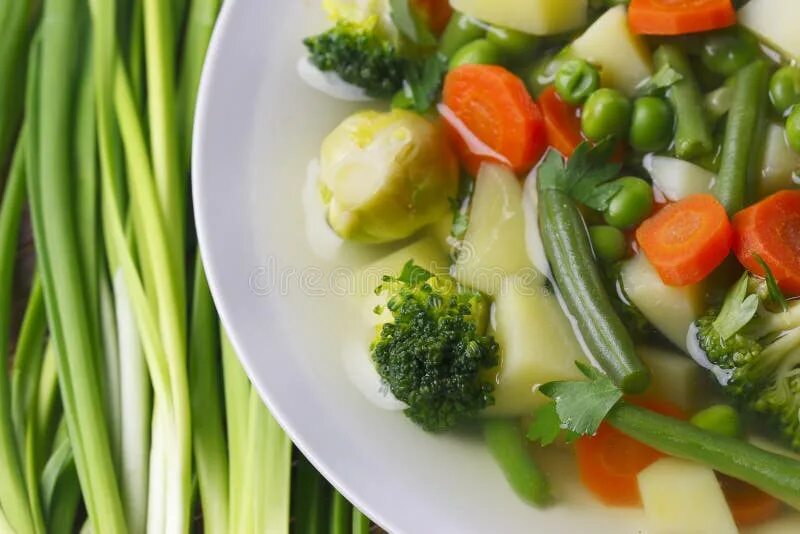 Отварные овощи для похудения рецепт с фото Diet vegetable soup stock image. Image of lunch, health - 11757247