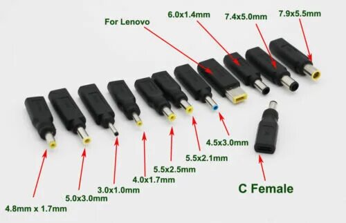 Отверстие для подключения различных устройств 6 букв USB 3.1 C Female to DC Power Male Charge Adapter Connector f Lenovo Asus Laptop 