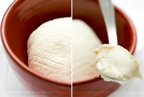 Отвешенная сметана фото Homemade Mascarpone Cheese - Baking Obsession Mascarpone cheese, Food, Homemade 