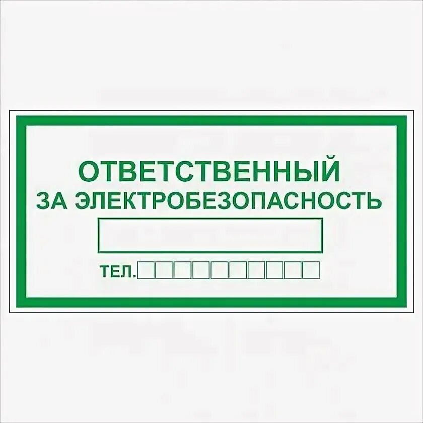 Ответственный за электрическую схему Ответственный за электробезопасность (арт. ЗБВС-29) купить в Барнауле с доставко