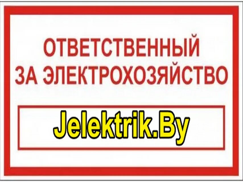 Ответственный за электрическую схему Ответственный за эксплуатацию электрохозяйства