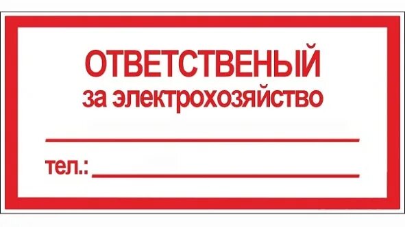 Ответственный за электрическую схему Купить Знак T780 "Ответственный за электрохозяйство" (Пленка 150х300мм) по лучше