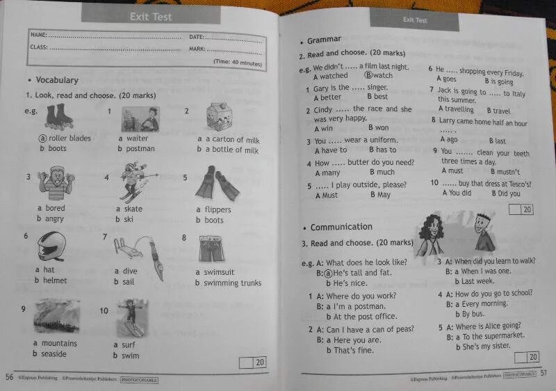 Ответы по фото английский 4 класс Контрольная по англ 4 класс