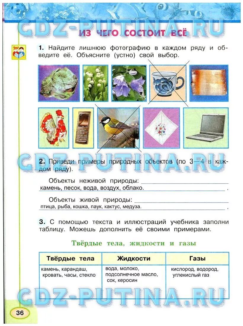 Ответы по фото окружающий мир 3 класс ГДЗ по Окружающему миру 3 класс страница 36 рабочая тетрадь часть 1 Плешаков, Но