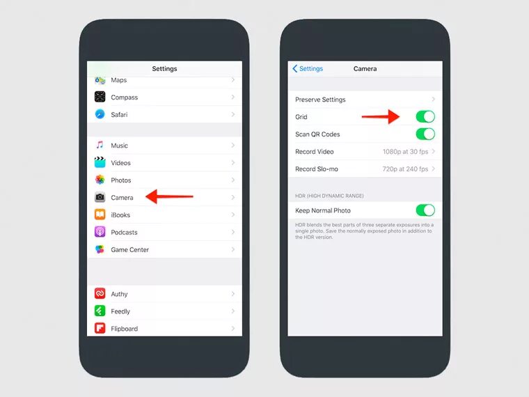 Отзеркаливание фото айфон Как включить уровень положения iPhone в Камере iOS 11
