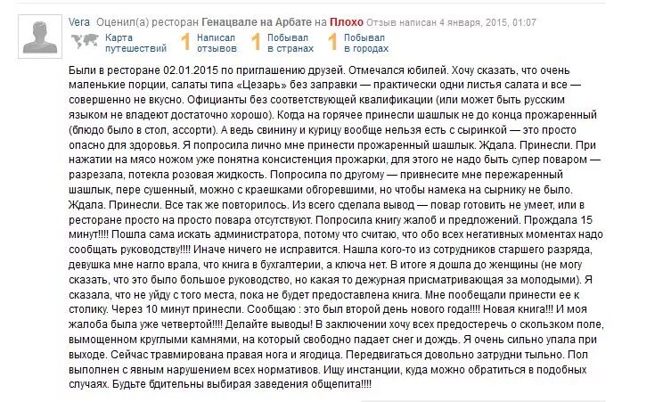 Отзыв о гостевом доме положительный пример Отзыв о ресторане - CoffeePapa.ru