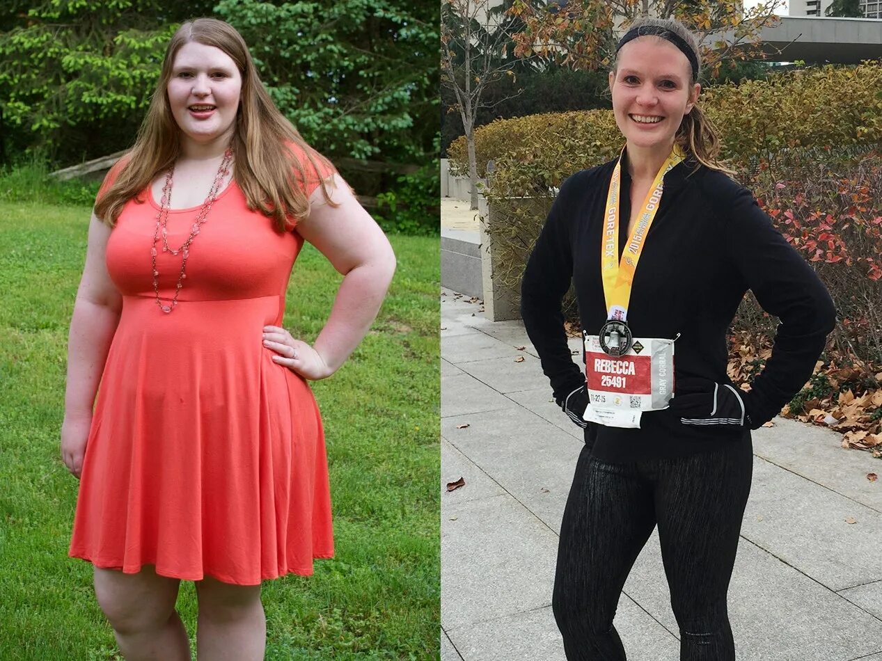 Отзывы фото до и после How One Woman Starting Running For Weight Loss And Dropped 100 Pounds SELF