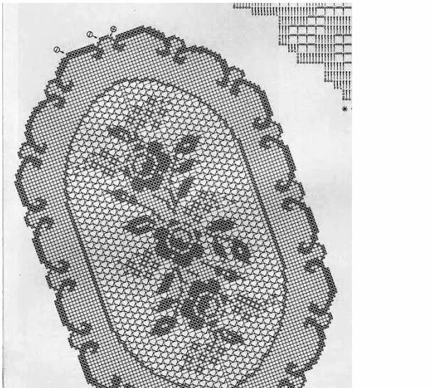 Овальная салфетка филейное вязание крючком схемы 1.JPG (606 × 545) Filet crochet, Crochet doily patterns, Filet crochet charts