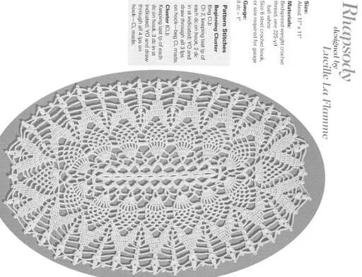Овальная салфетка крючком схема ольга смирнова #mrisabels #doily #pattern #салфетка #подаркиручнойработы #салфеткакрючком #круж