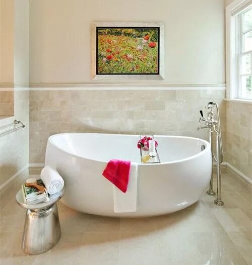 Овальная ванная в интерьере Pin on Bathroom