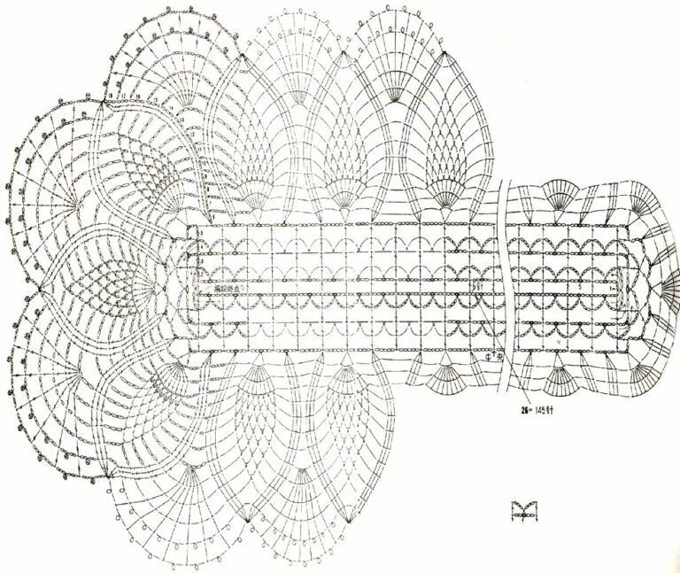 Овальные схемы крючком Oval pineapple doily crochet pattern - MyCrochetPattern Crochet motif patterns, 