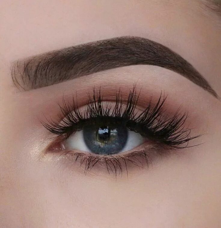 Овальный эффект наращивания ресниц фото Eye makeup Идеи макияжа, Макияж для голубых глаз и Матовый макияж