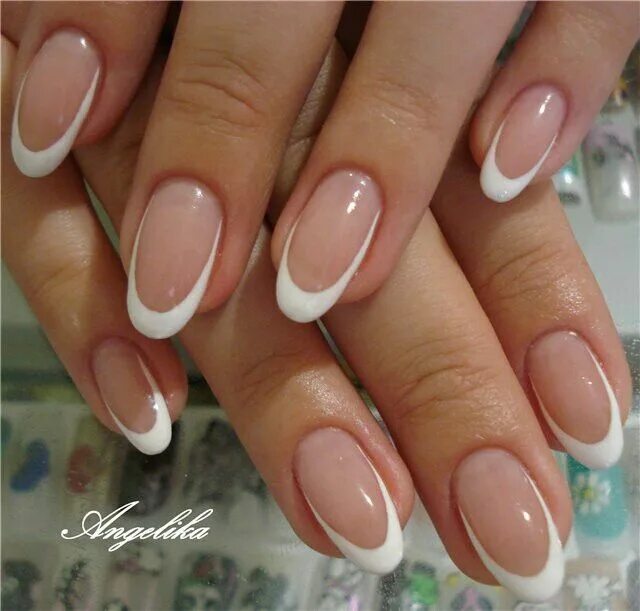 Овальный французский маникюр фото Pin by Pavla Malá on Nehty Nails, Beauty, Instagram posts