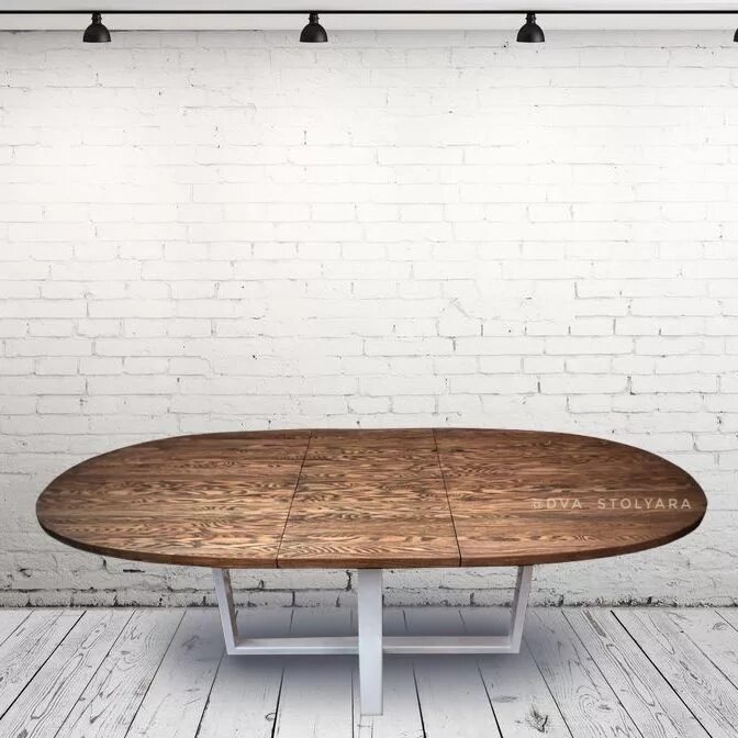 Овальный стол в стиле лофт Раскладной стол из массива в стиле лофт Folding table, Dining table, Table