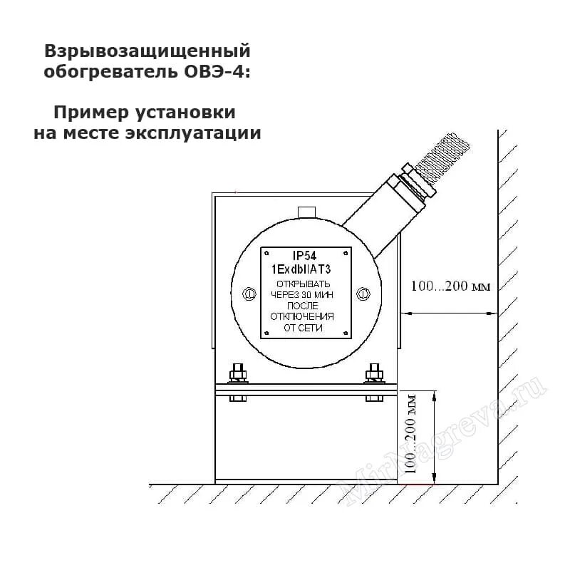 Овэ 4 обогреватель взрывозащищенный схема подключения Взрывозащищенный обогреватель ОВЭ-4-1,8 ТР с терморегулятором - купить в Москве 