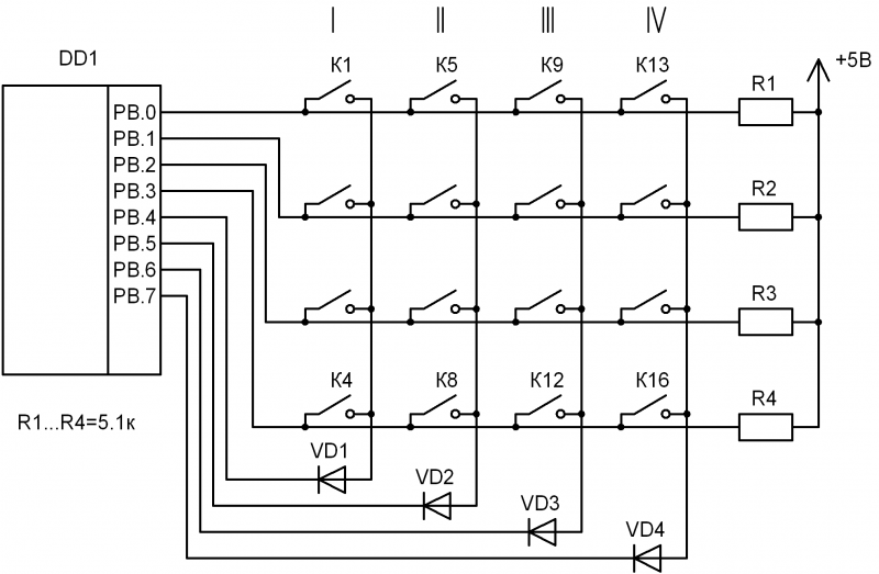 Овэ 4 подключение Подключение матричной клавиатуры по I2C Аппаратная платформа Arduino