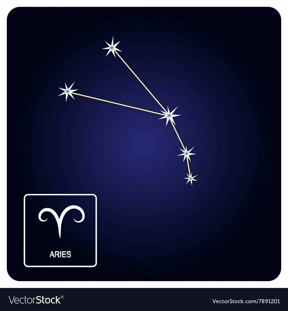 Овен на небе фото Stock vector icons with Aries zodiac sign and constellation of Aries for your de
