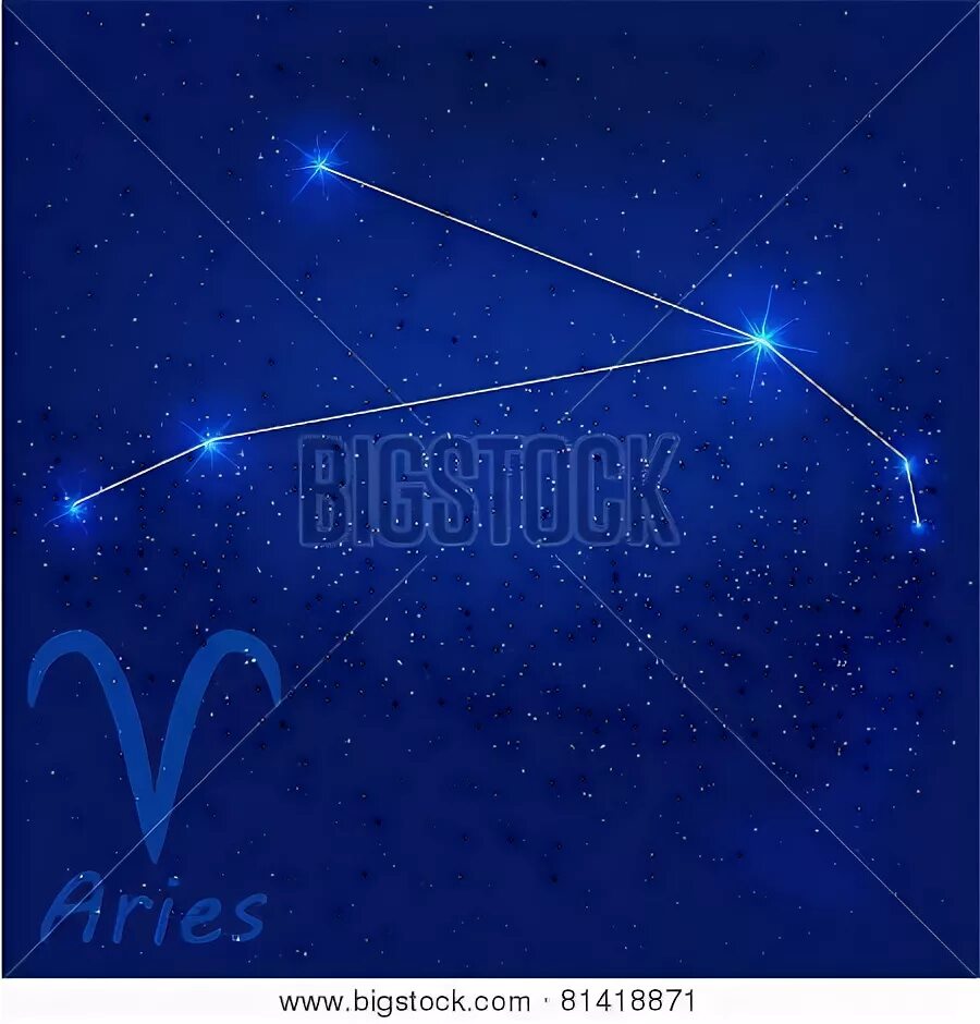 Овен на небе фото Constellation Aries Vektörü (Ücretsiz Deneme) Bigstock