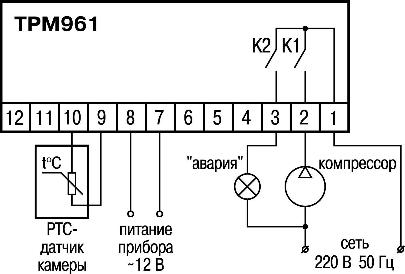 Овен подключение датчиков температуры Руководство по эксплуатации ТРМ961