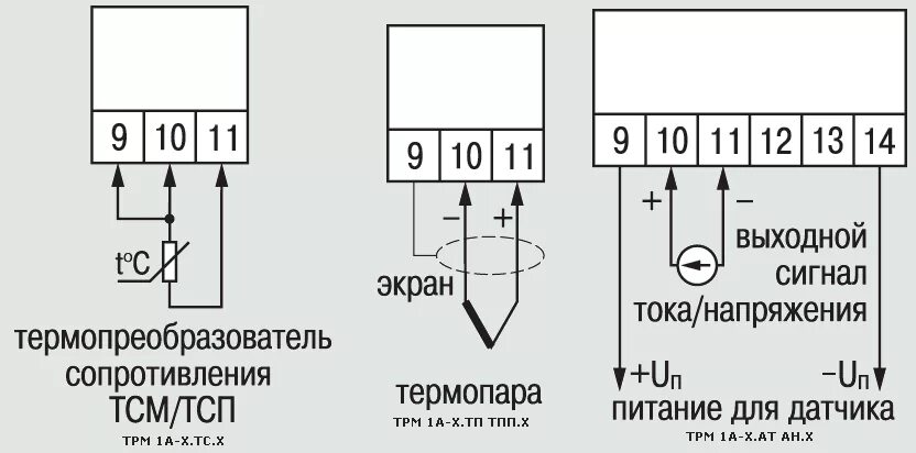 Овен подключение датчиков температуры Измеритель-регулятор одноканальный ОВЕН ТРМ 1А