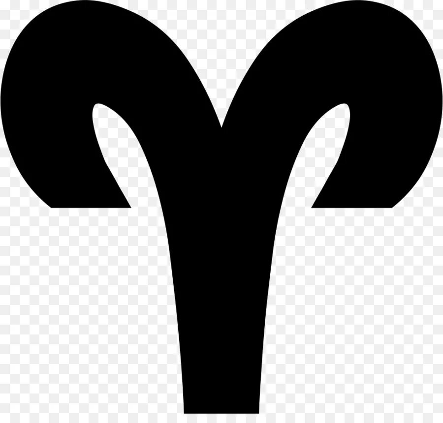 Овен знак символ как выглядит Aries - Love Black And White - CleanPNG / KissPNG