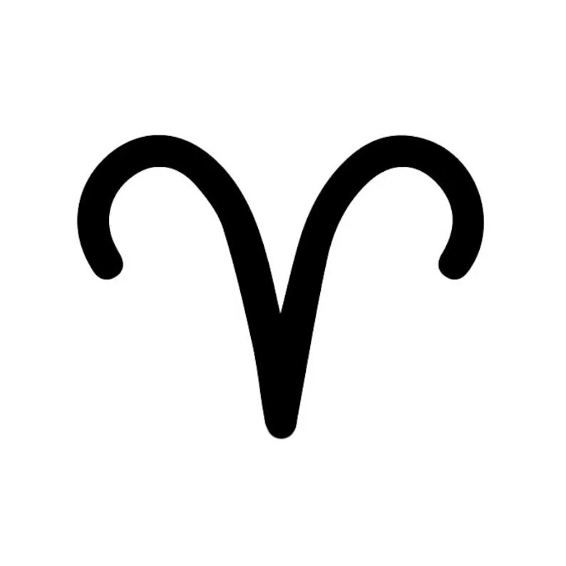 Овен знак символ как выглядит Aries Zodiac Symbol Decal Etsy