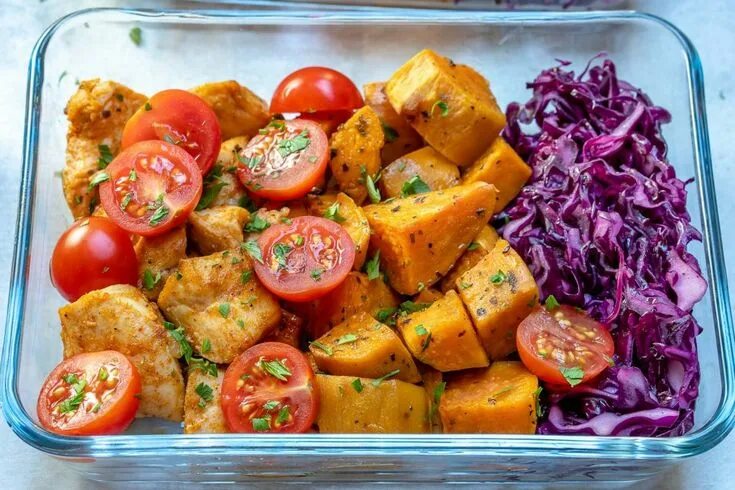 Овощ батат рецепты приготовления с фото Roasted Chicken + Sweet Potato Meal Prep for Clean Eating Success Recipe Clean e