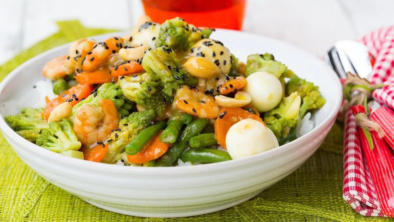 Овощи диетические рецепты с фото 19 MUKBANG #ASMR STIR FRIED SHRIMP AND VEGGIES FITNESS - YouTube