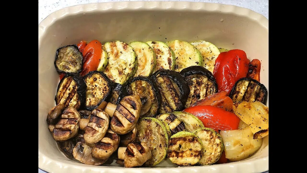 Овощи гриль в духовке рецепт с фото Готовим Вкуснейшие овощи На Гриле ДОМА. - YouTube
