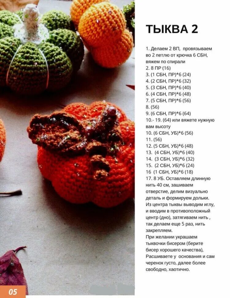 Овощи и фрукты крючком со схемами Вяжем тыкву крючком: 6 простых схем и описаний Клубок в кармане - вязание с нами