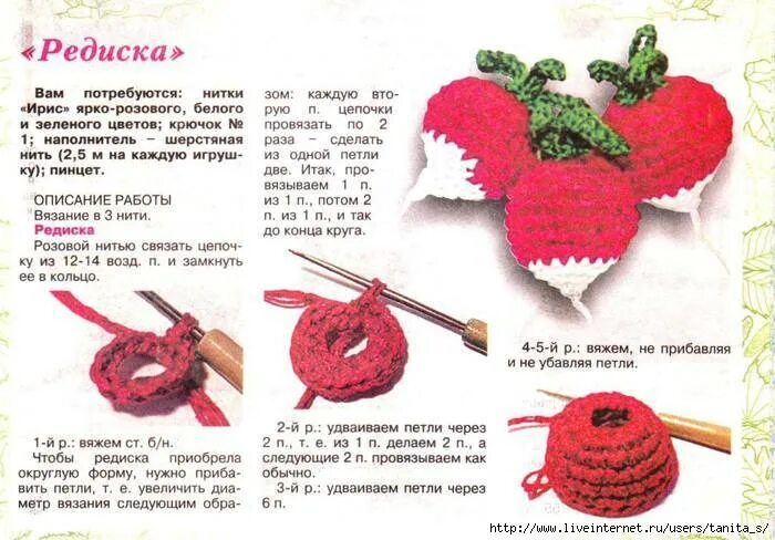Овощи и фрукты крючком со схемами Вязаные игрушки крючком: схемы для ягодки-малинки