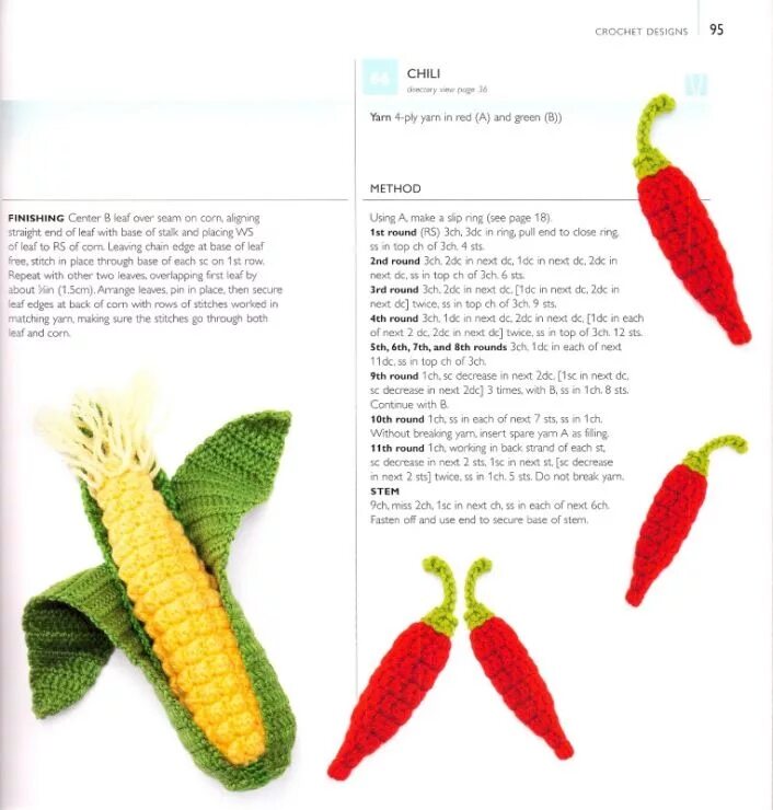 Овощи и фрукты крючком со схемами � � � � #96 - 12 - OlgaHS Crochet fruit, Crochet food, Felted crochet