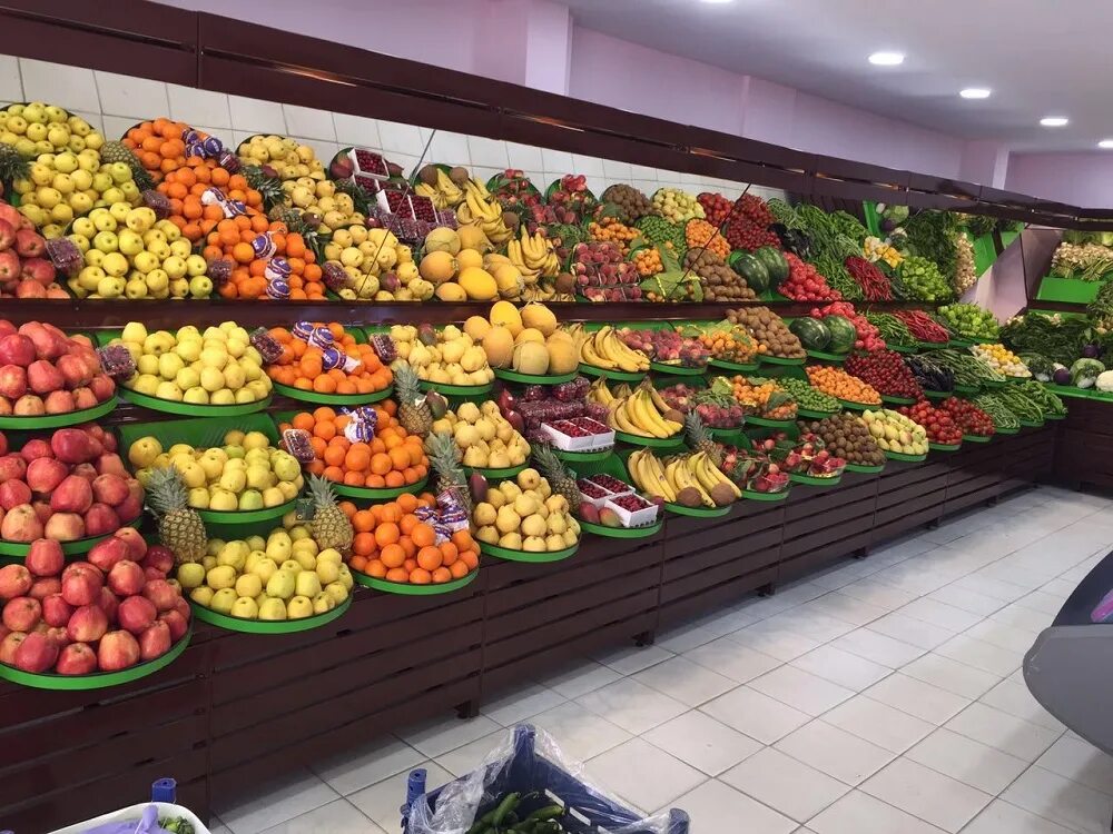 Овощи и фрукты витрина фото Мерчандайзинг фруктов и овощей - мерчандайзинг фрукты овощи, выкладка товаров в 