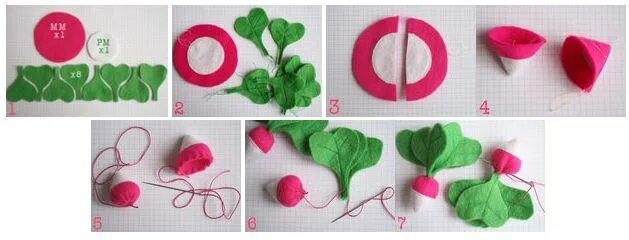 Овощи из фетра своими руками выкройки Как сшить, сделать овощи из фетра своими руками (выкройка)? Фетр, Выкройки, Швей