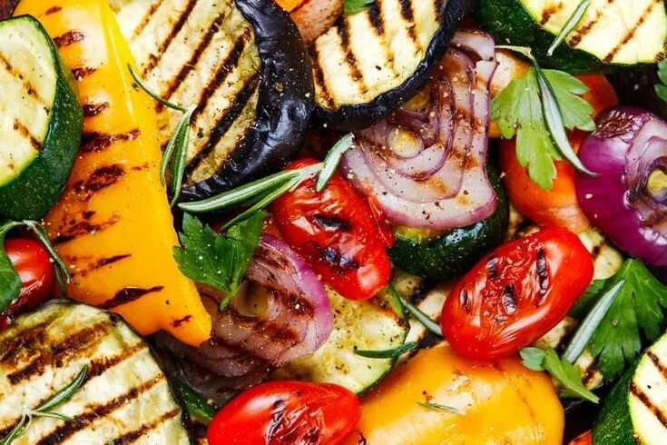 Овощи на электрогриле фото Pin on Grillen