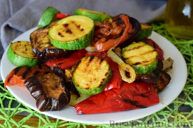Овощи на сковороде гриль фото Рецепт: Овощи на сковороде-гриль на RussianFood.com