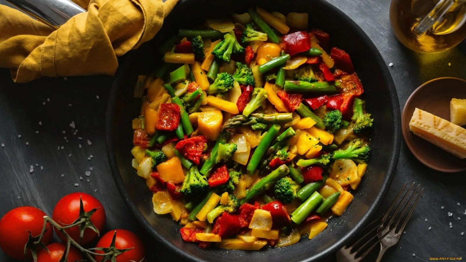 Овощи на сковороде рецепт с фото обои : Пища, посуда, ингредиент, natural foods, рецепт, Птичий глаз чили, Прянос