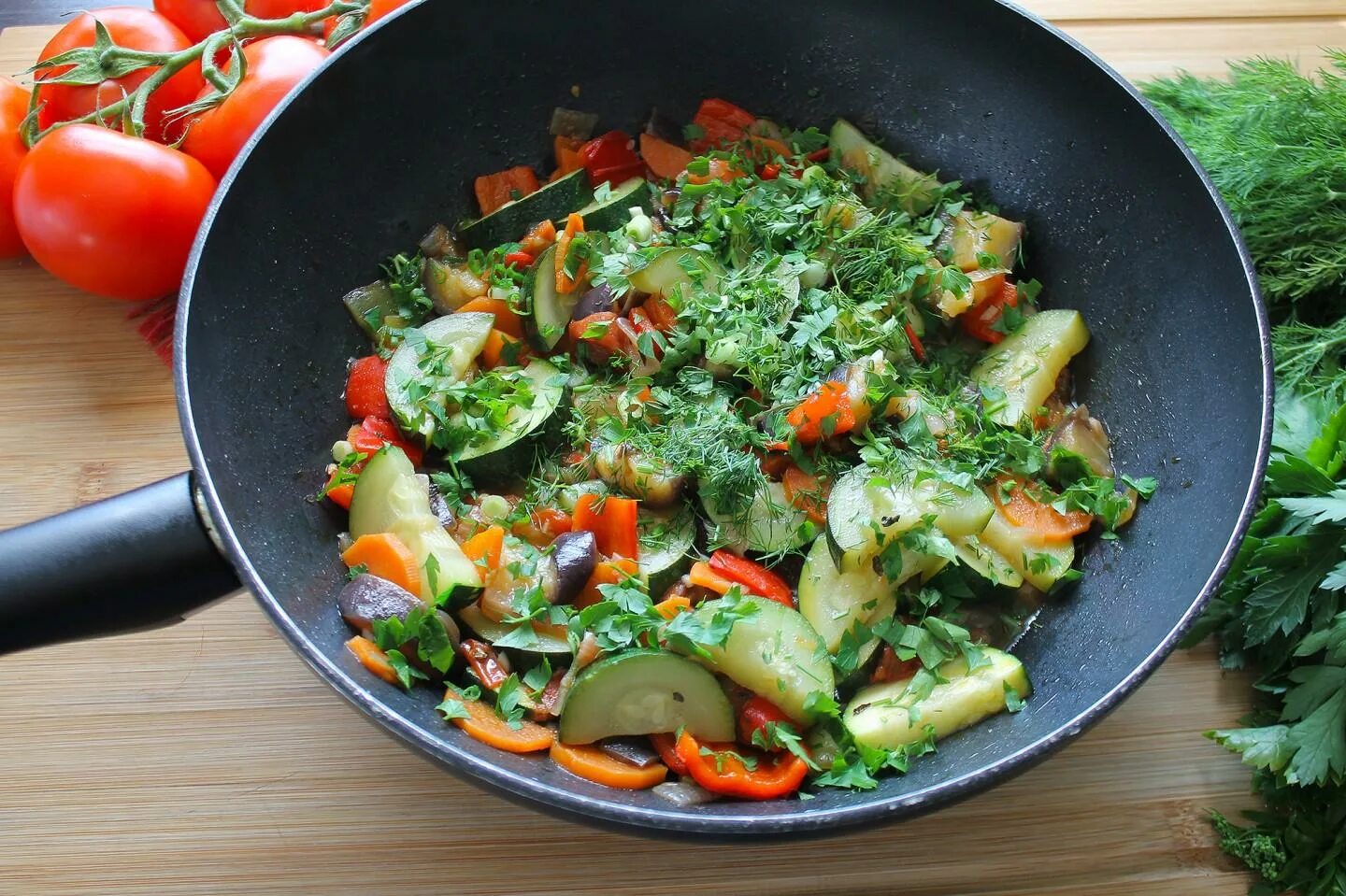 Овощи на сковороде рецепт с фото Соте из кабачков и баклажанов с овощами на сковороде рецепт с фото пошагово - 10