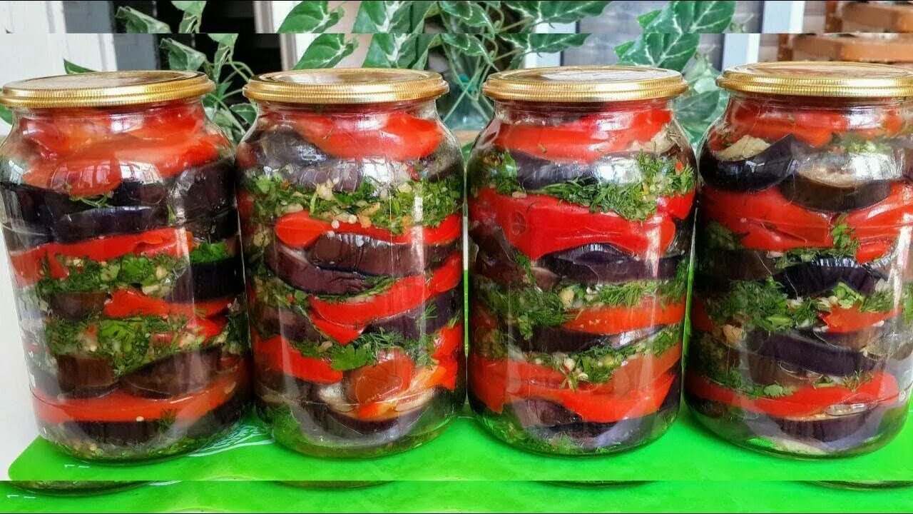 Овощи на зиму рецепт с фото Сногсшибательный Салат из Баклажанов на Зиму/ Обязательно приготовьте!!! Баклажа