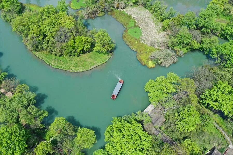 Озеро хаоян в китае фото Scenery of Xixi National Wetland Park in Hangzhou, E China's Zhejiang