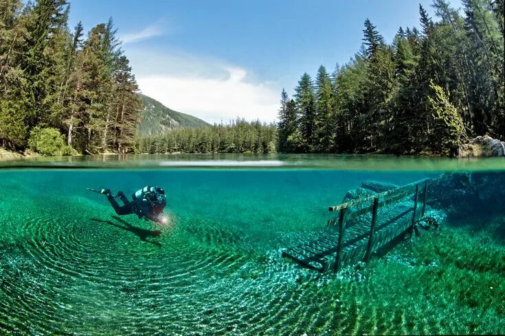 Озеро крутое фото SPLITS on Behance Underwater park, Green lake austria, Green lake