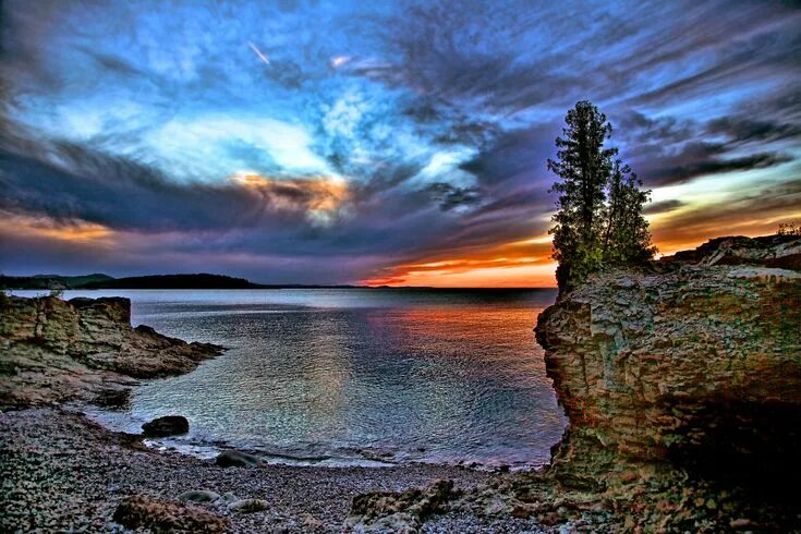 Озеро мичиган фото Sunset at Presque Isle Park in Marquette, Michigan Michigan beaches, Beach sunse