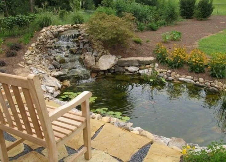 Озеро на даче своими руками Pin by Tanya's Garden on Backyard Ideas for Small Yards Backyard garden diy, Bac