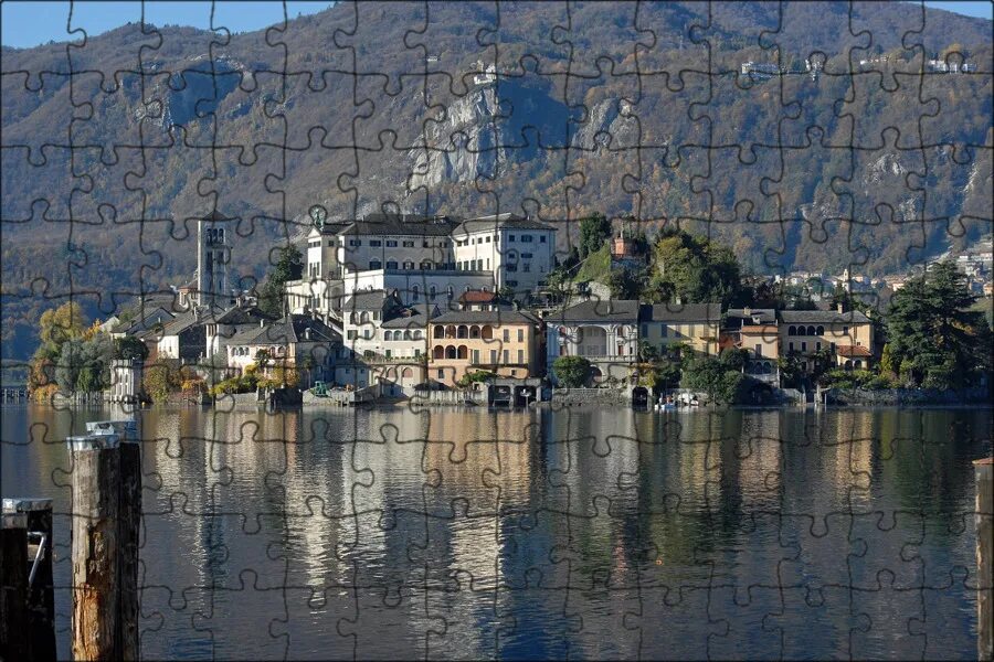 Озеро орта италия фото Магнитный пазл 27x18см."Orta lake, озеро орта, cusio" на холодильник - купить с 