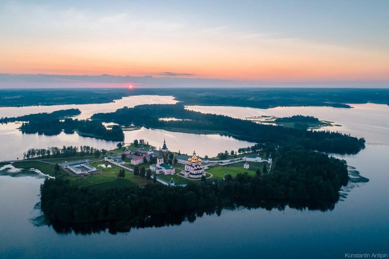 Озеро селигер красивые фото Валдай с высоты полета птицы " FotoRelax Russia, Lake, Monastery